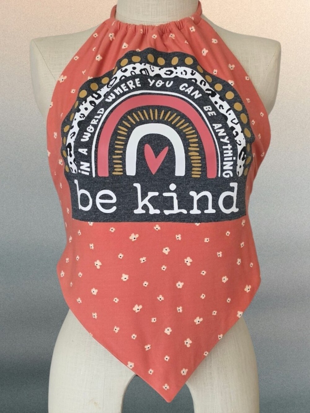 Handmade Reversible Upcycled Festival Halter Top • One of a Kind